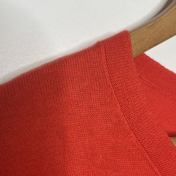 Old Navy Feel The Love Sweater Red Orange Womens XL Tall Cotton Embroidered - Picture 4 of 8